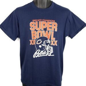 Super Bowl XX T Shirt Vintage 80s 1986 Chicago Bears Champions NFL Football